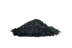 Carbon granules for adsorbing undesirable substances from air